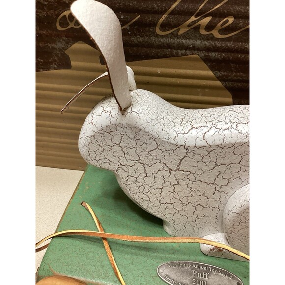 Henn Workshops Handcrafted 19th In The Toys Series "Puff" 2001 Wooden Rabbit Toy - Picture 3 of 14
